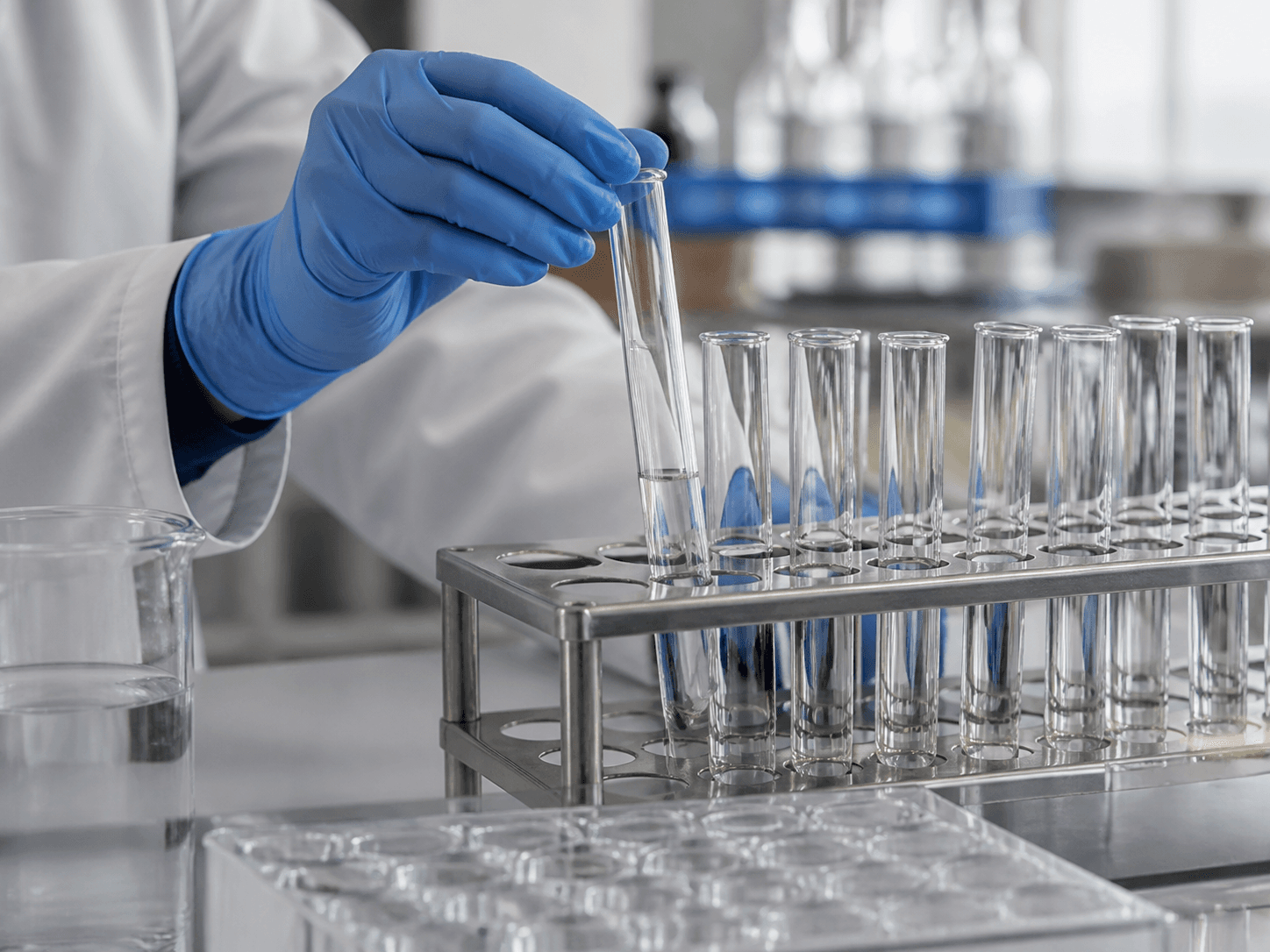 Test Tube used for tubes pushed in and pulled out all day in a racks in daily use setting