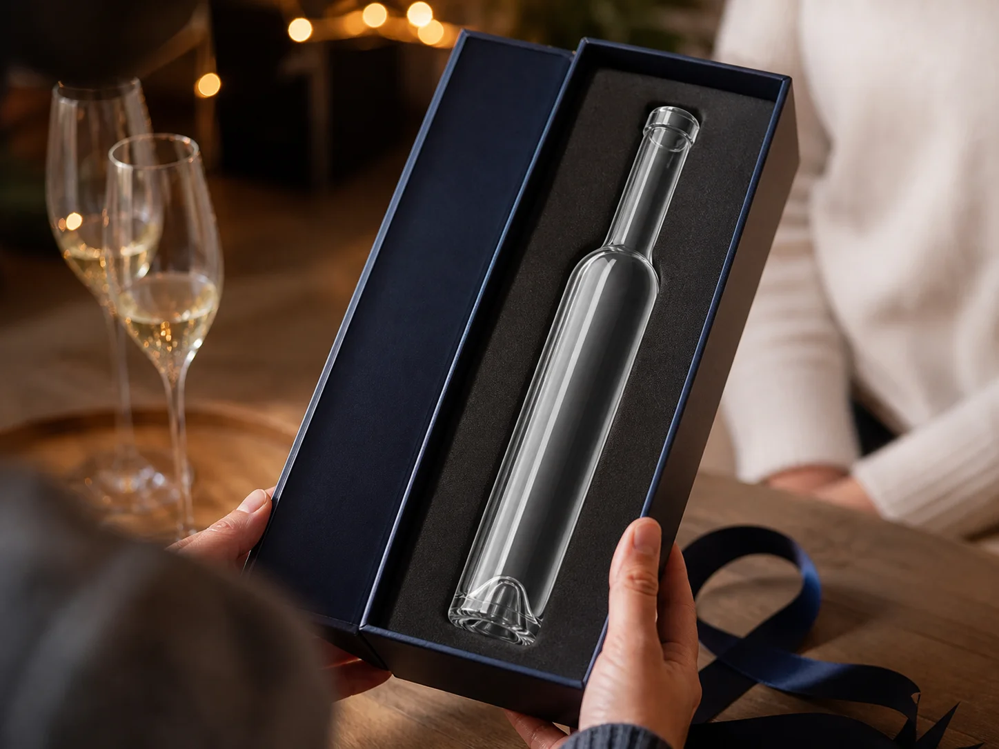 Bouteille pour vin de glace souvent achetée pour être offerte