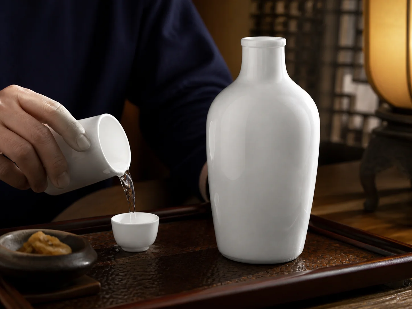 Illustration d’utilisation de Bouteille de baijiu opale décorée