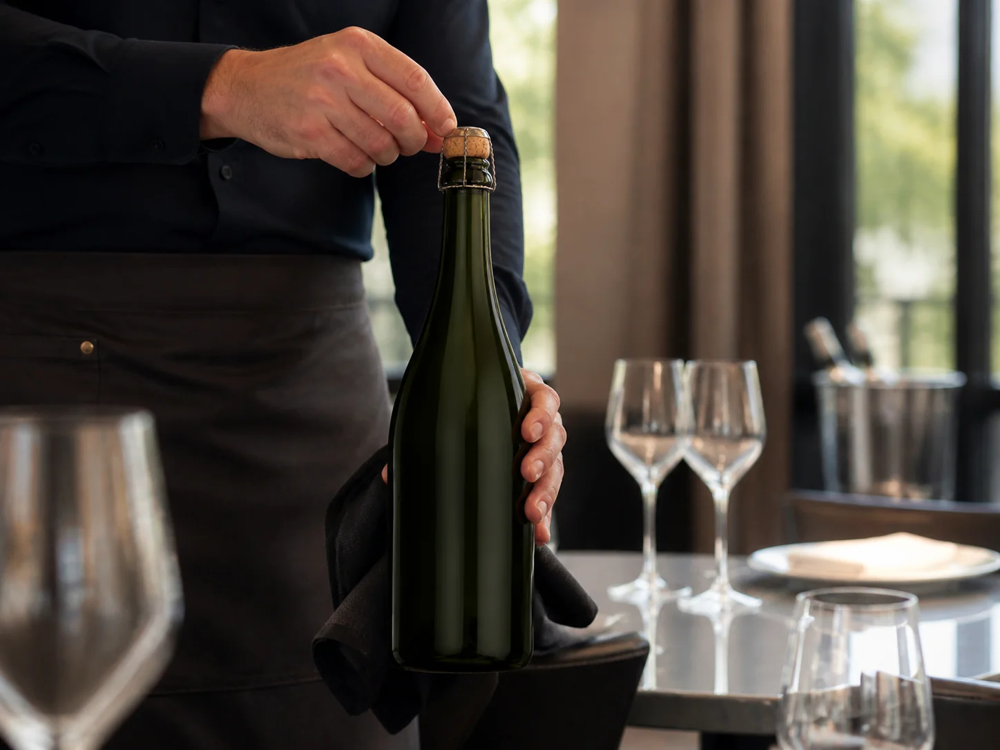 Illustration d’utilisation de Bouteille de vin effervescent