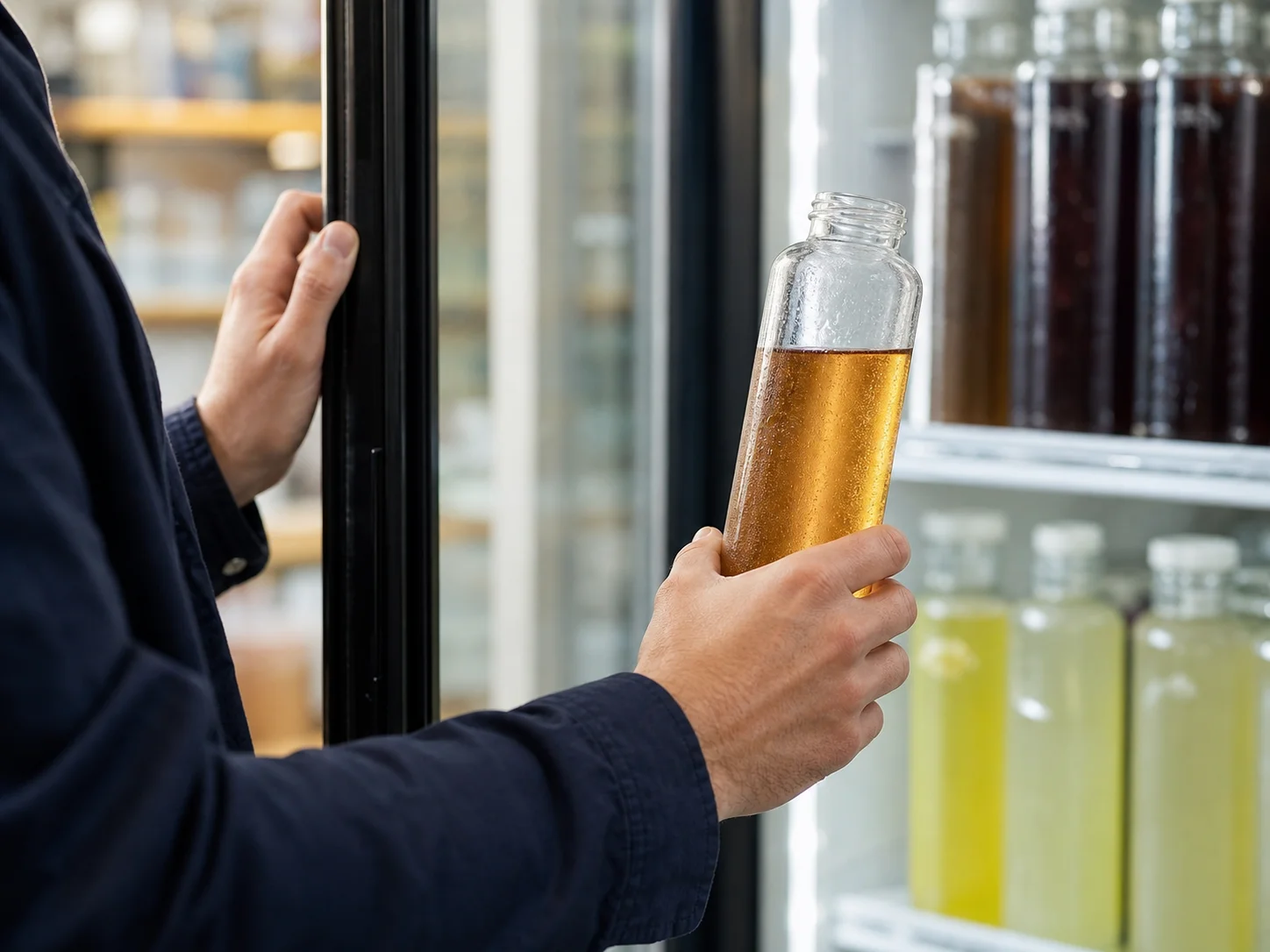 Illustration d’utilisation de Bouteille de thé infusé à froid sans sucre