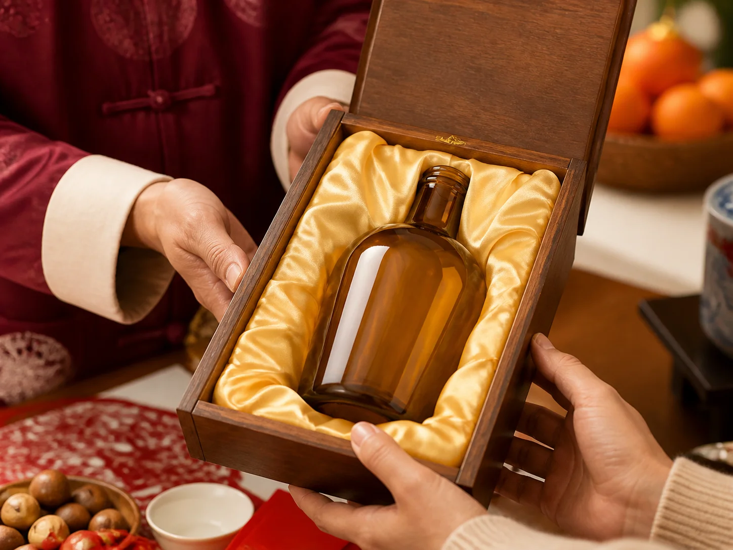 Illustration d’utilisation de Bouteille de vin de riz jaune