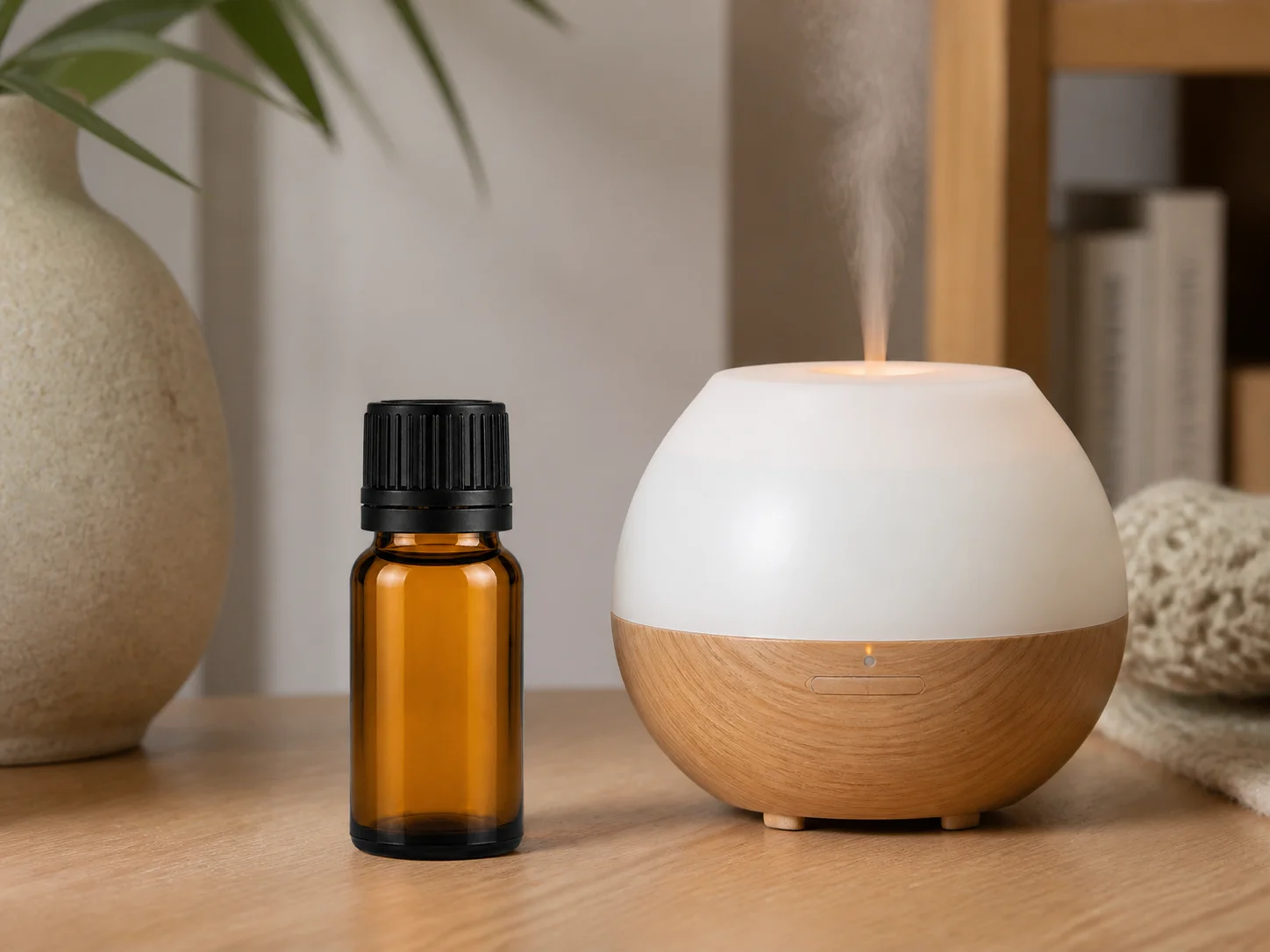 Flacon pour huile essentielle aromatique utilisé pour des concentrés ajoutés à de l’eau ou à une base, pour le dosage d’un diffuseur