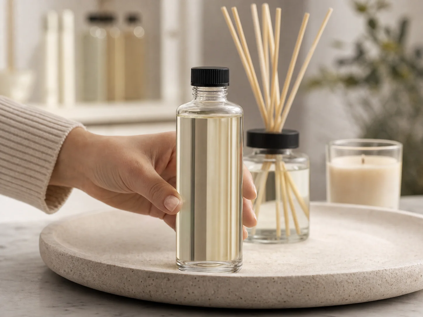 Un même flacon de recharge pour plusieurs parfums d’une gamme