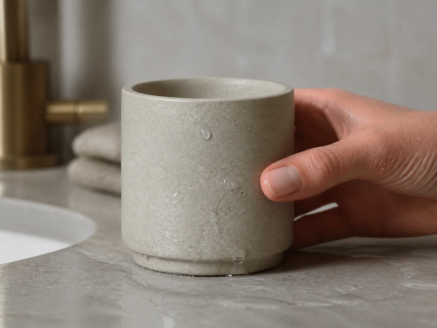 Illustration d’utilisation de Vase effet pierre / béton