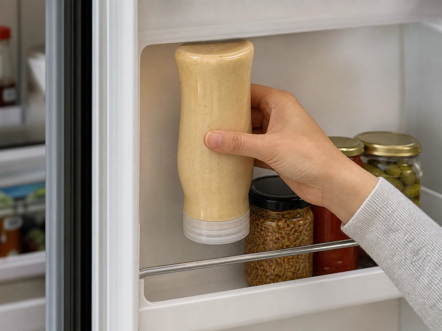 Disque anti-goutte pour bouteille conservée à l’envers pendant des mois dans la porte d’un réfrigérateur