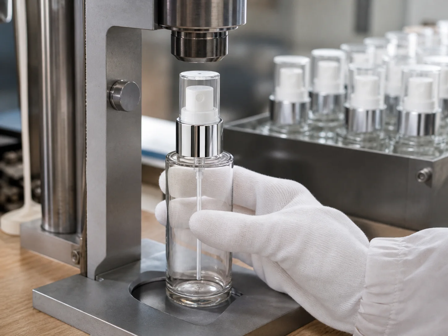 Illustration d’utilisation de Pulvérisateur parfum à sertir