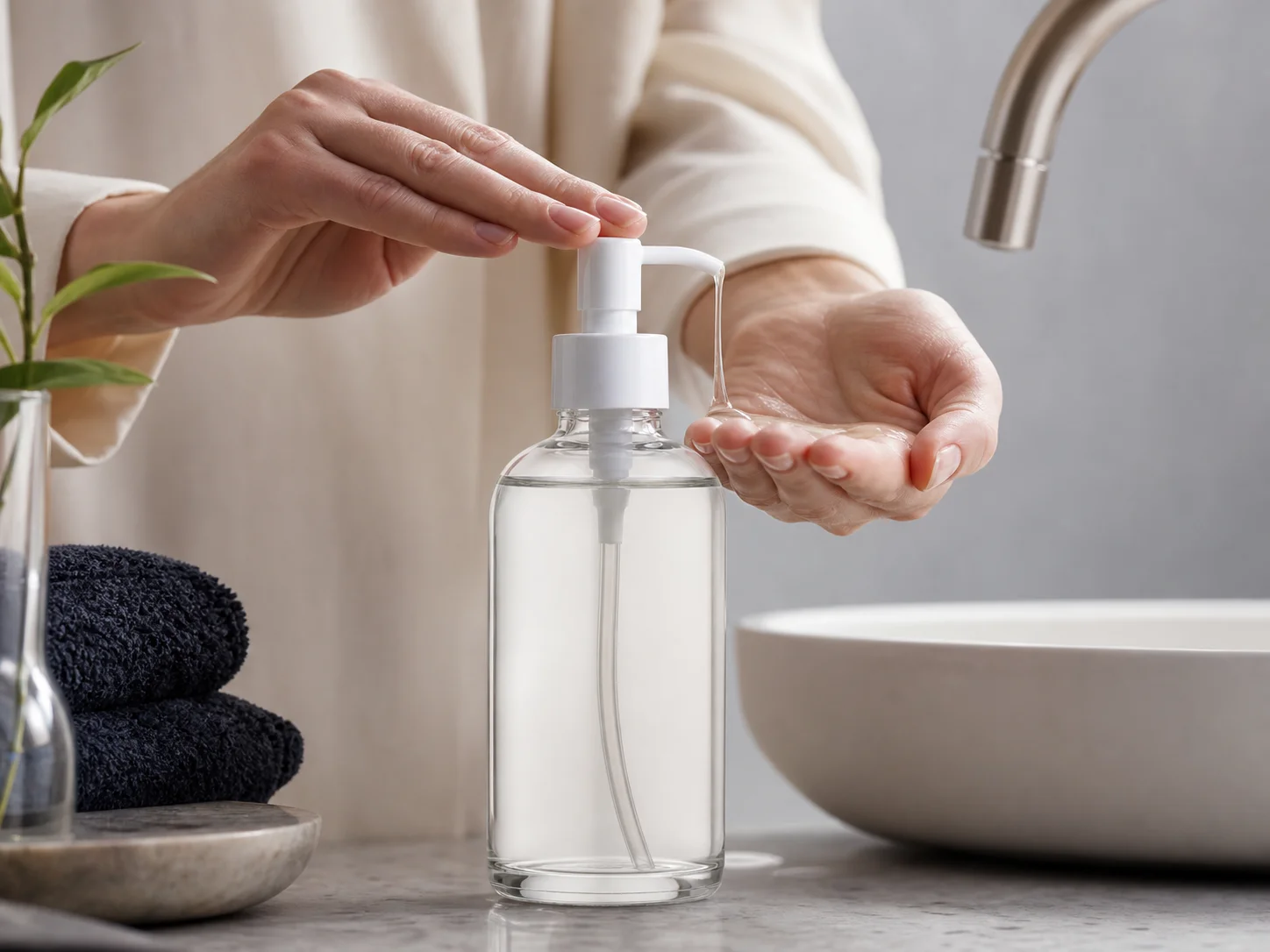 Flacon d’huile nettoyante pour un premier nettoyage du visage et le démaquillage