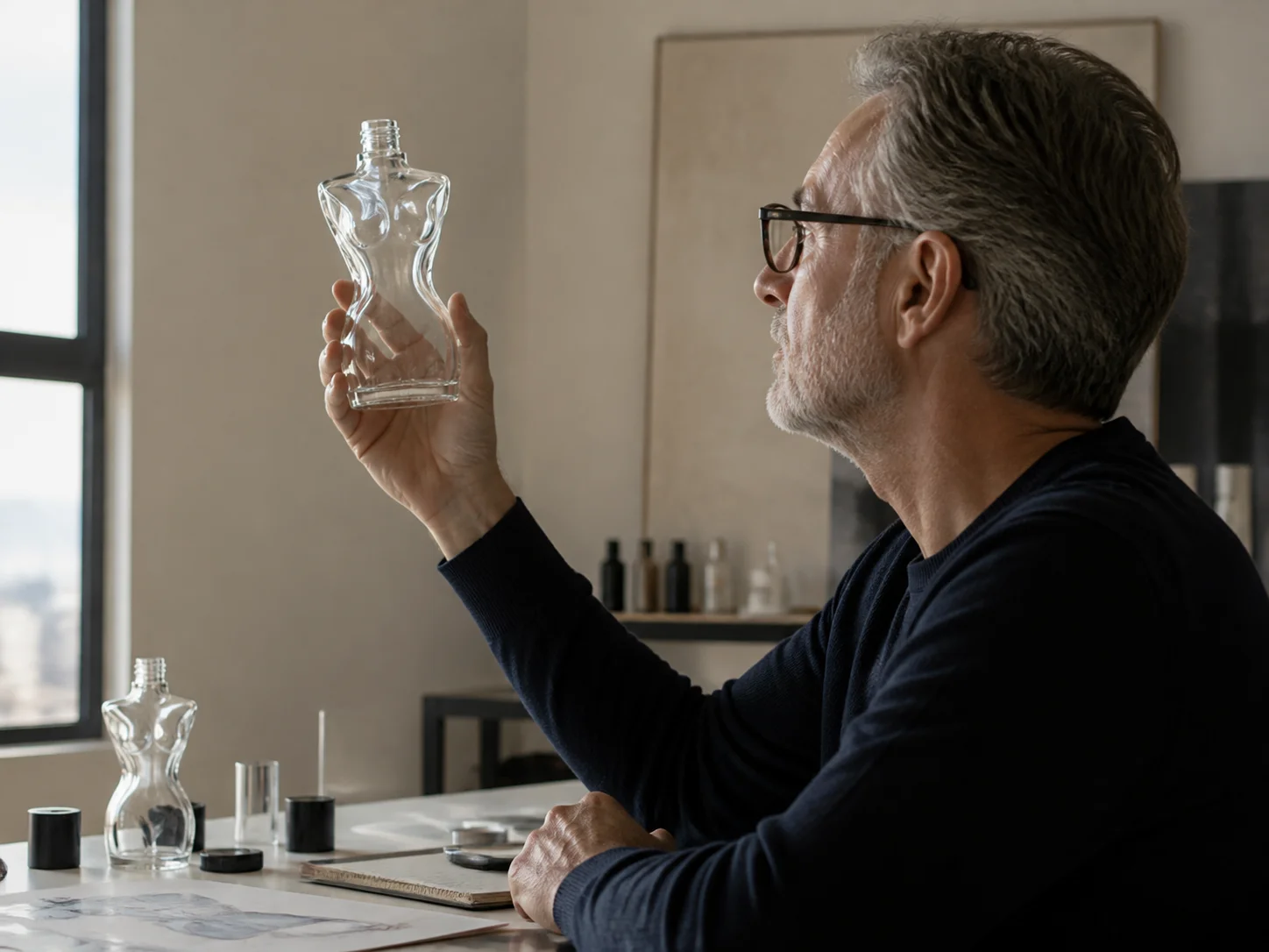 Flacon de parfum à forme figurative pour une commande de création d’une maison de parfum