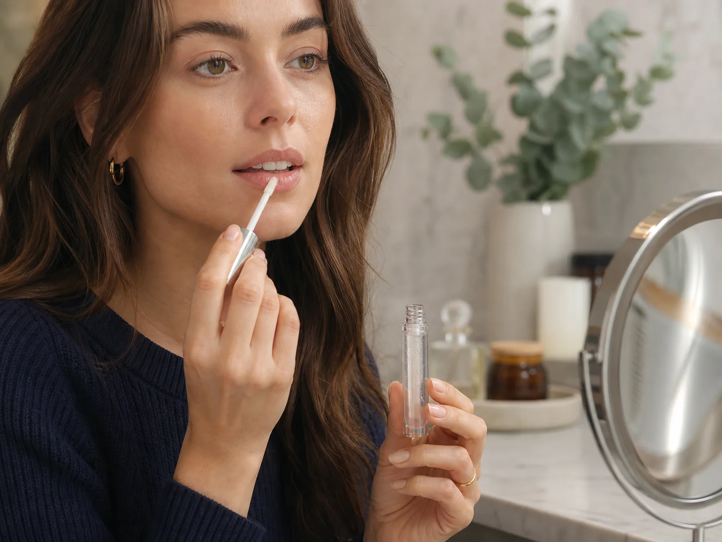 Flacon de gloss pour gloss transparents et baumes teintés, gamme de couleurs du quotidien