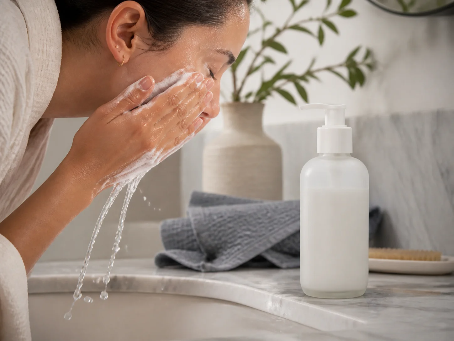 Illustration d’utilisation de Flacon à pompe pour lotion