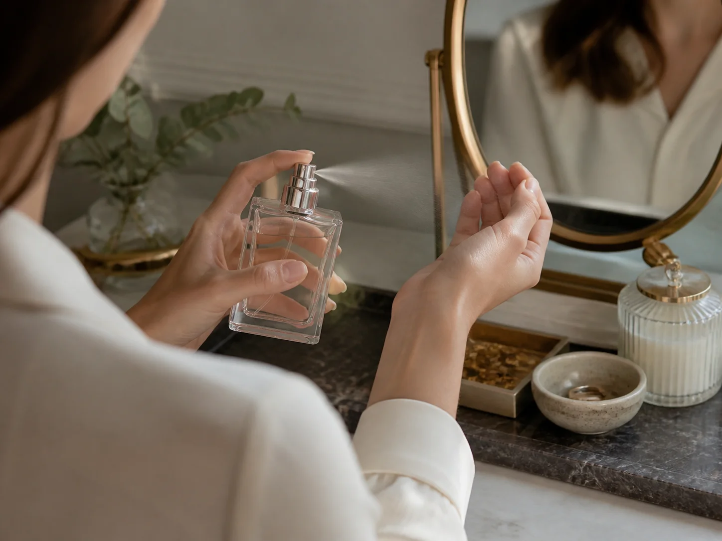 Illustration d’utilisation de Flacon vaporisateur de parfum