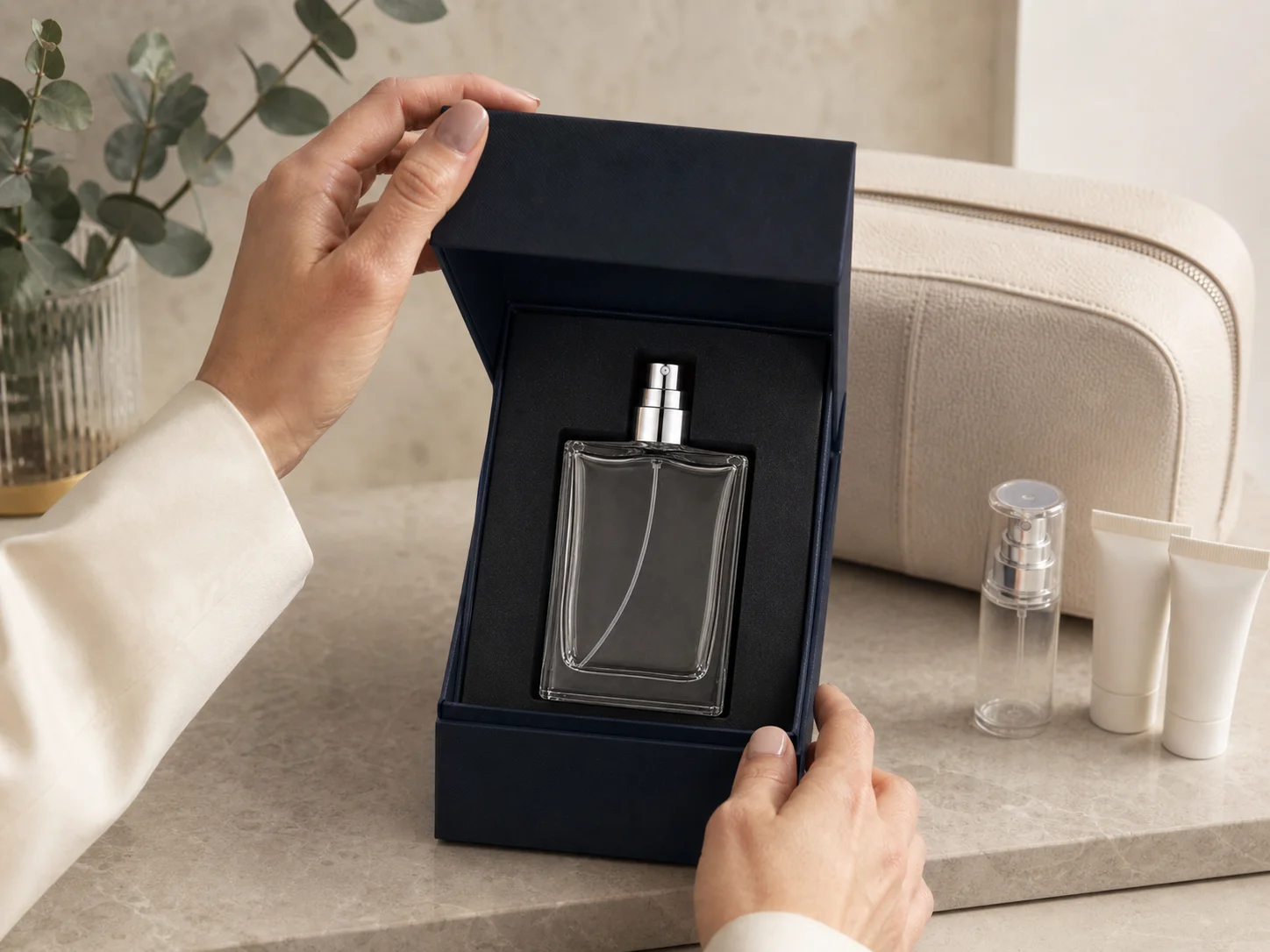 Illustration d’utilisation de Flacon vaporisateur de parfum