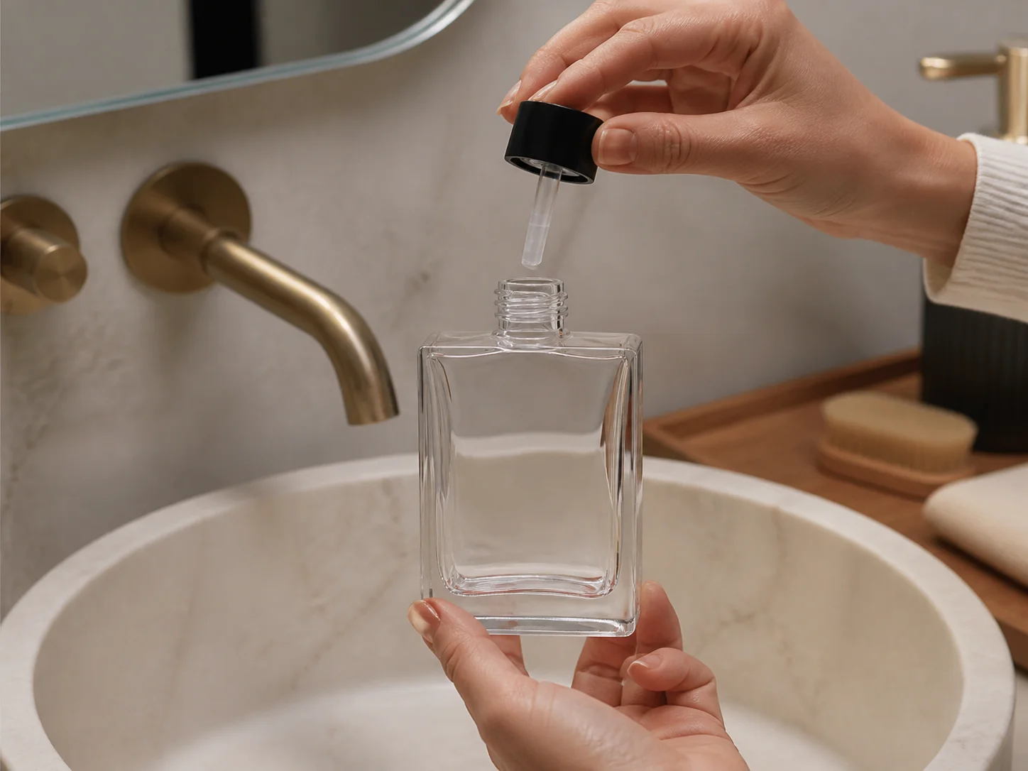 Illustration d’utilisation de Flacon de parfum à col vissé