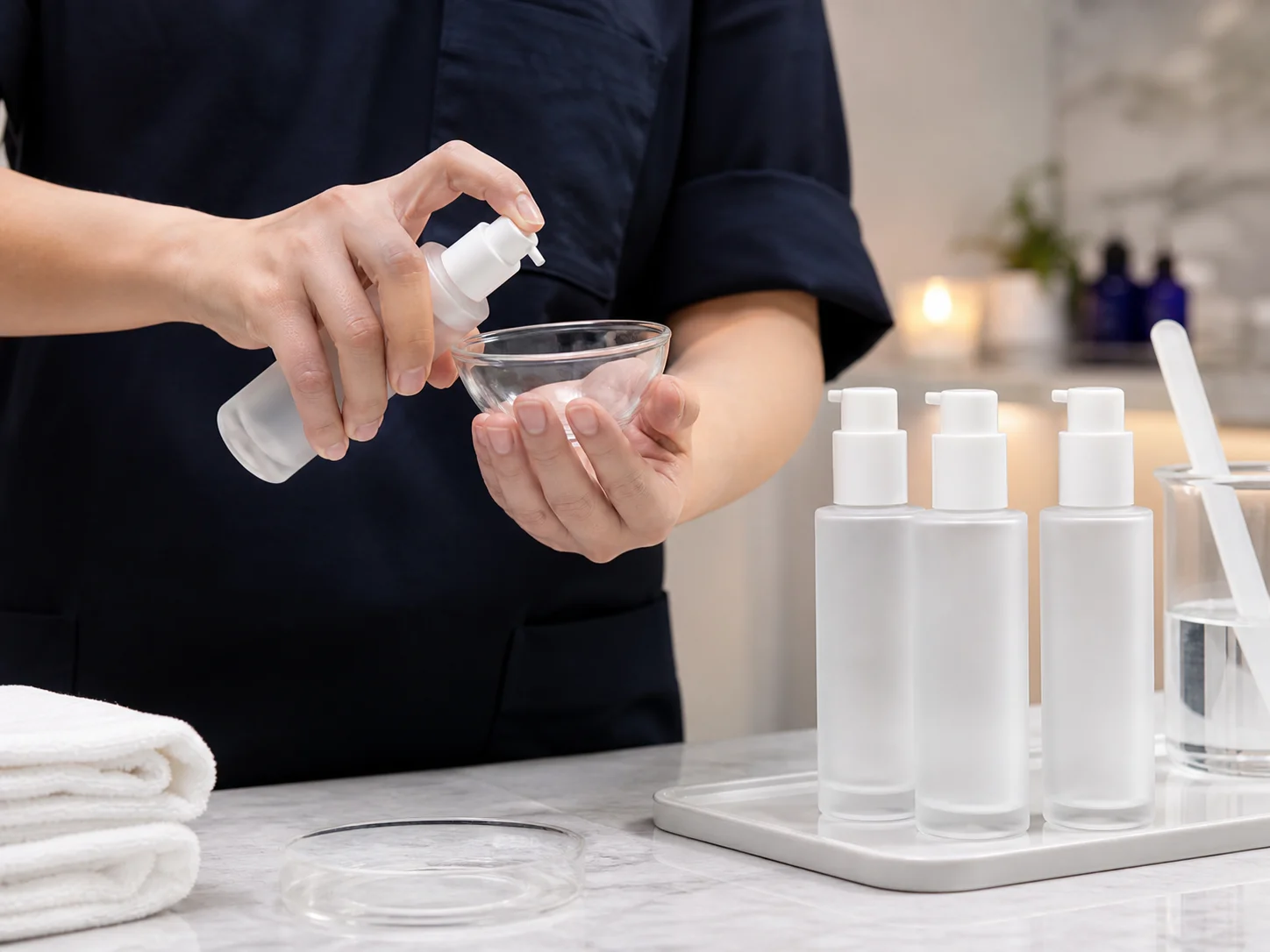 Illustration d’utilisation de Flacon de sérum à pompe