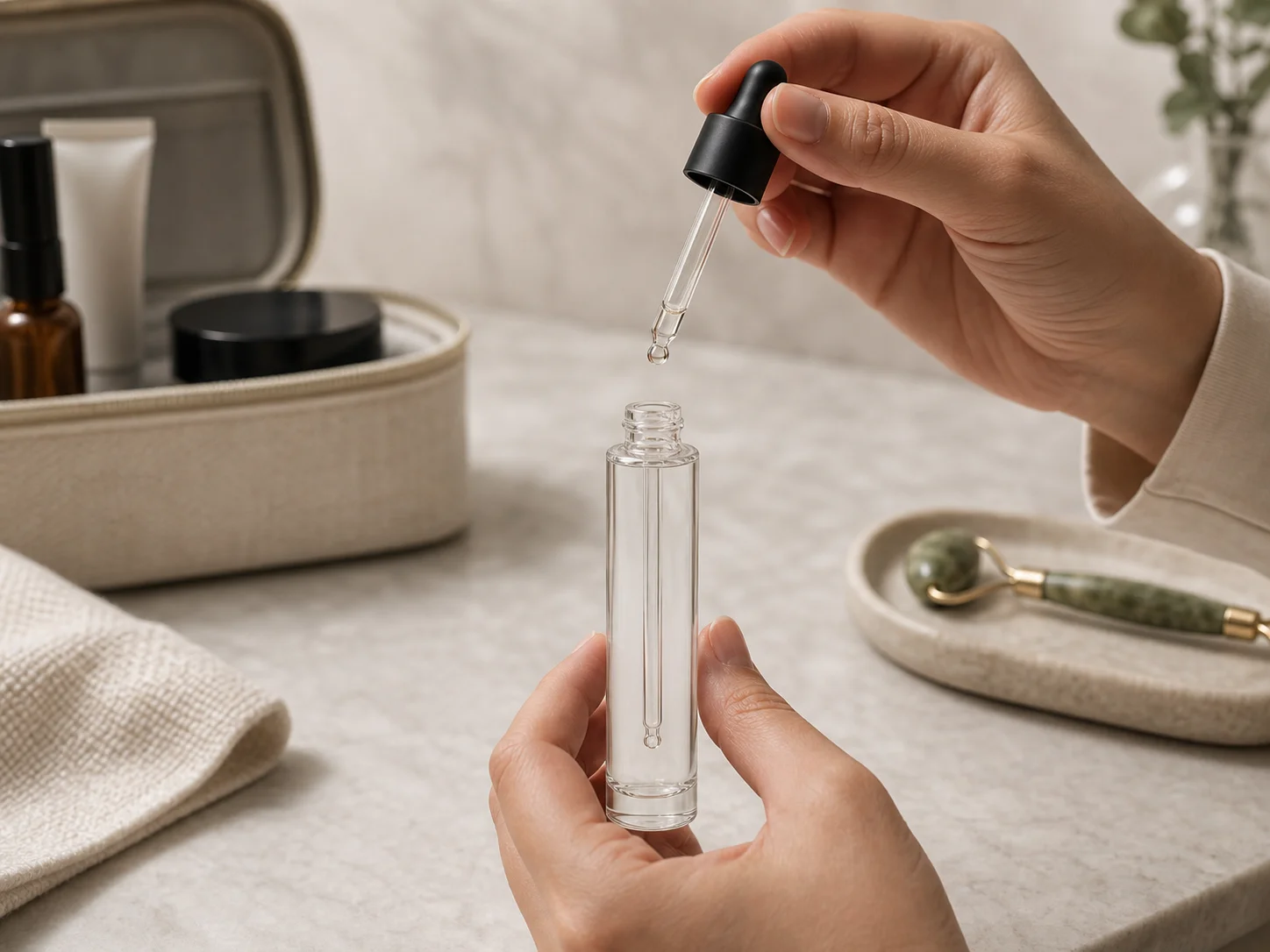Illustration d’utilisation de Flacon tubulaire en verre pour sérum