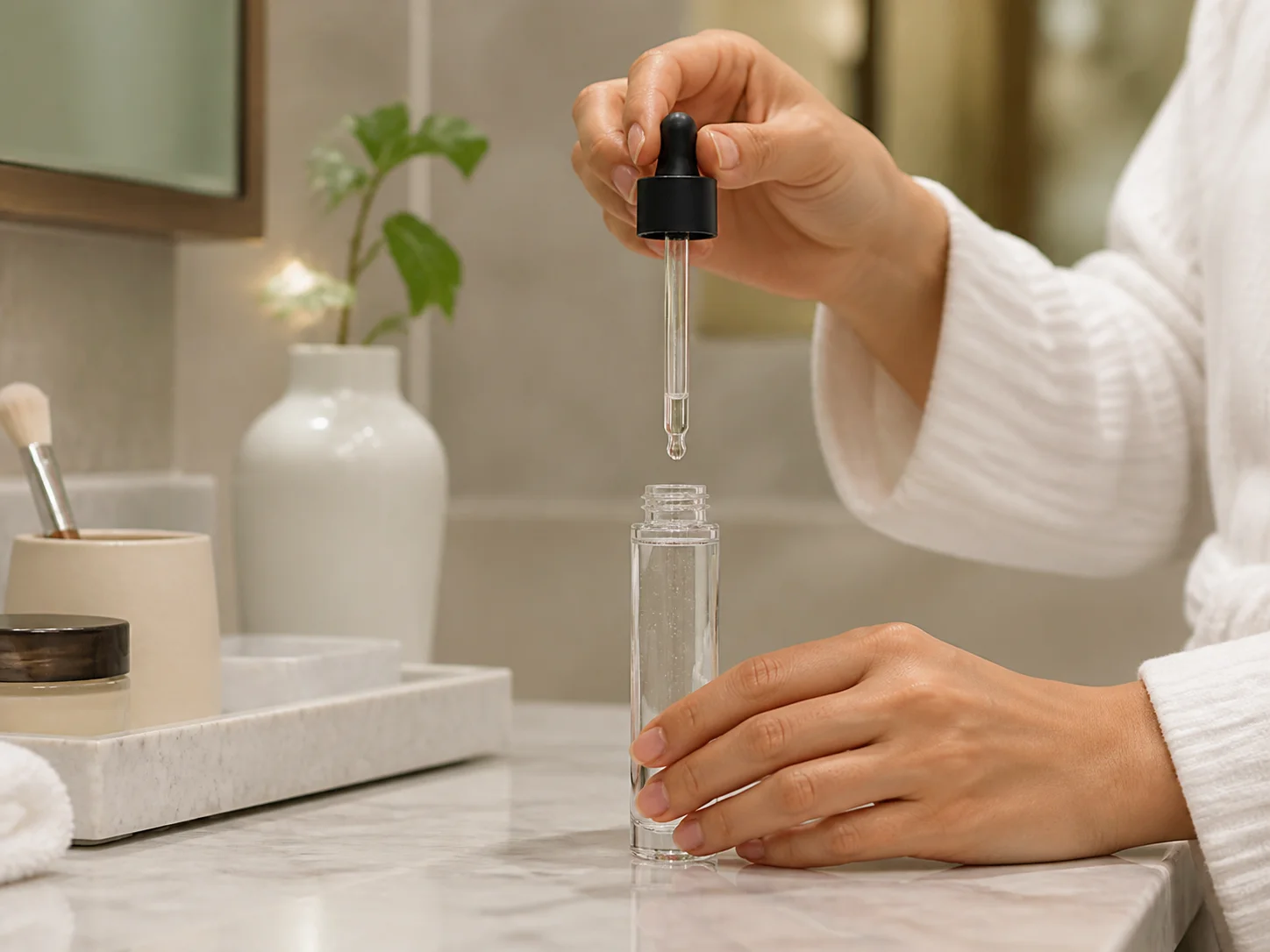 Illustration d’utilisation de Flacon tubulaire en verre pour sérum