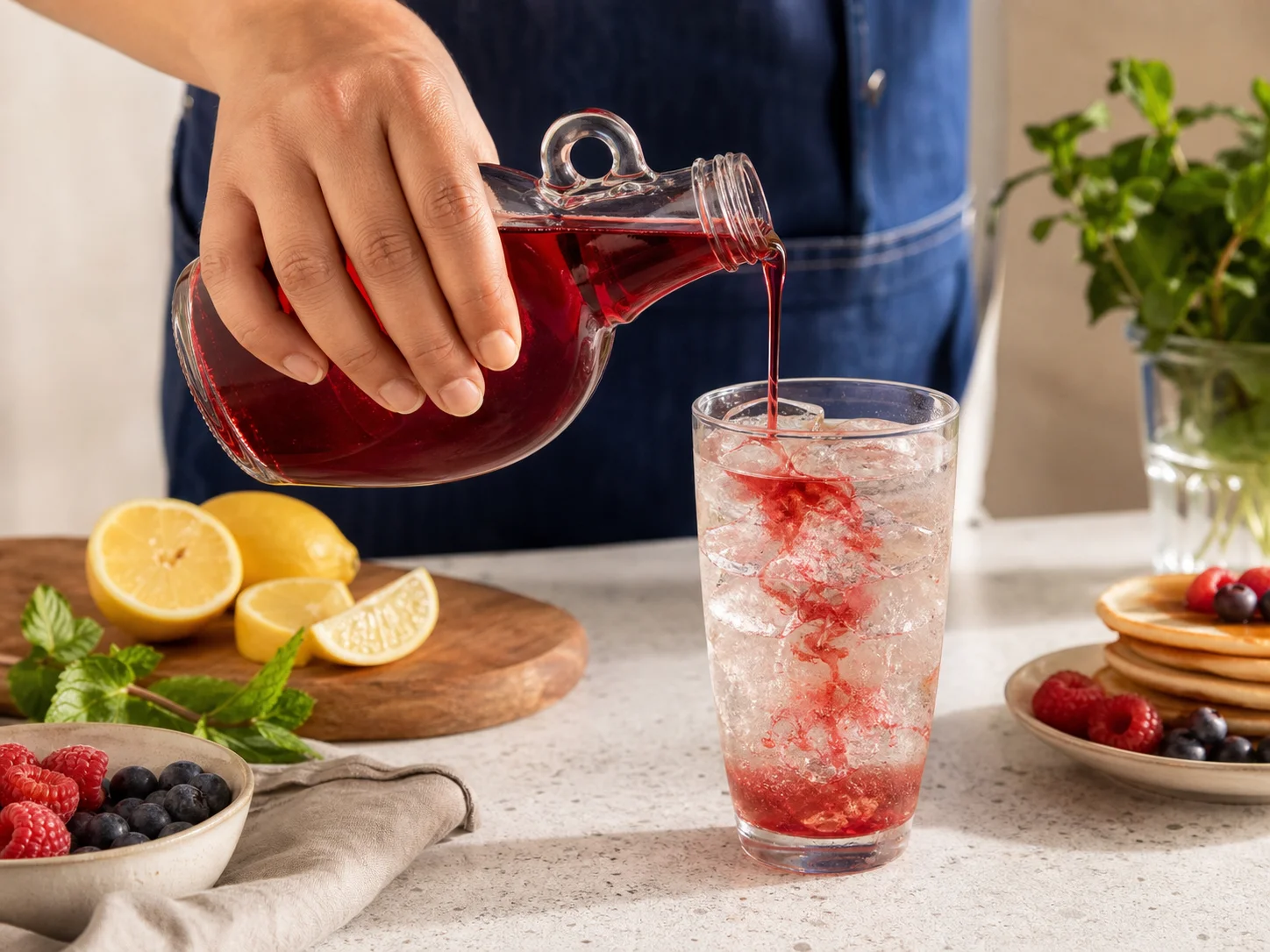 Illustration d’utilisation de Bouteille à sirop