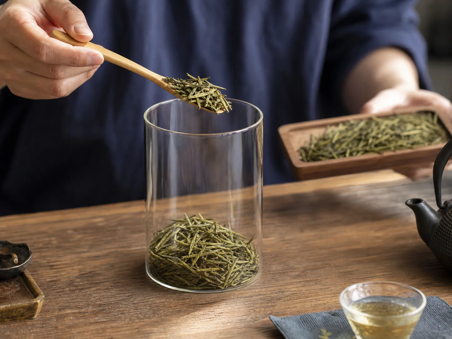 Illustration d’utilisation de Boîte à thé en verre