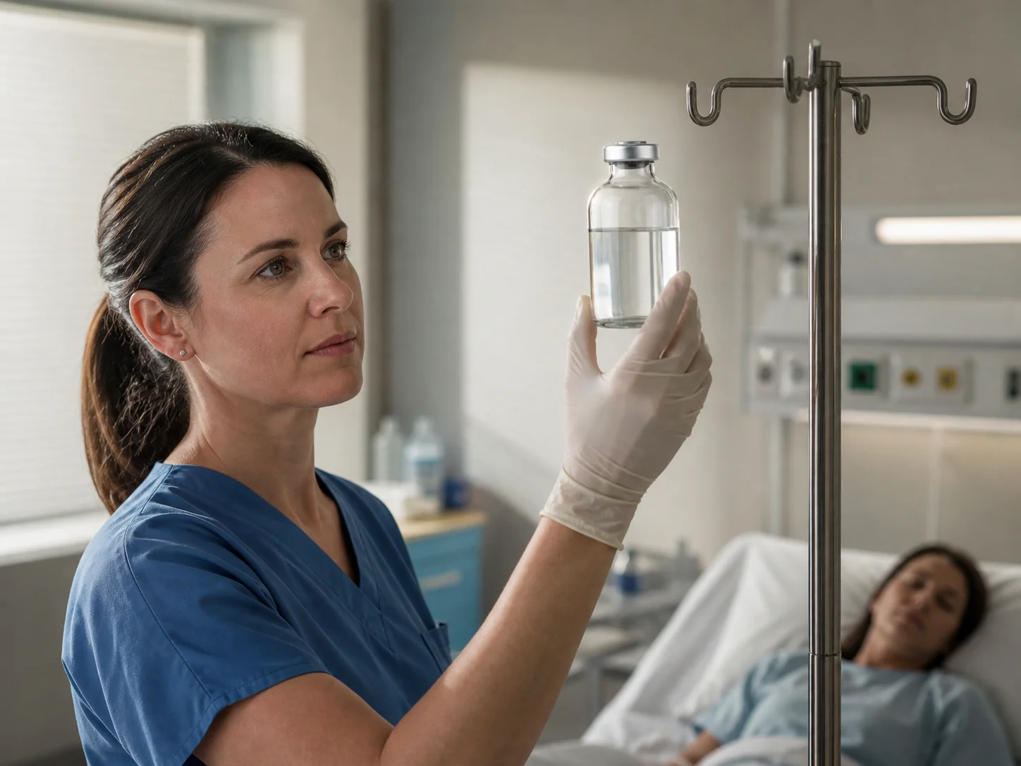 Illustration d’utilisation de Flacon de perfusion