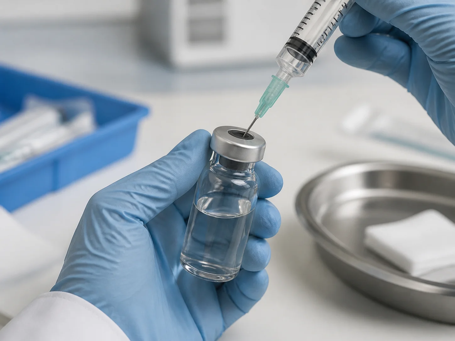 Illustration d’utilisation de Flacon injectable