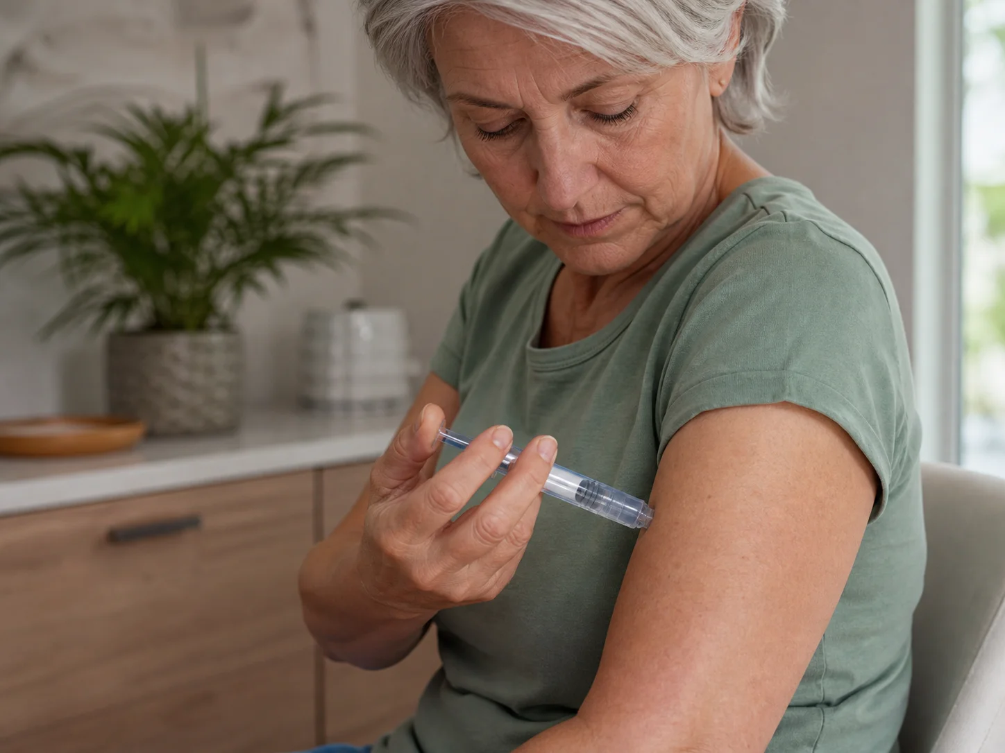 Illustration d’utilisation de Seringue préremplissable