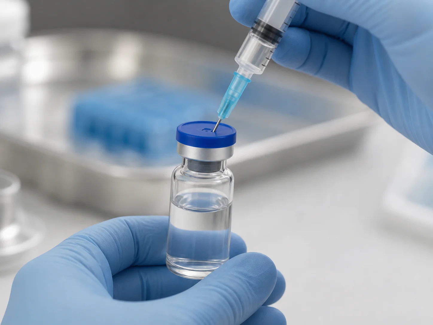 Illustration d’utilisation de Flacon de vaccin