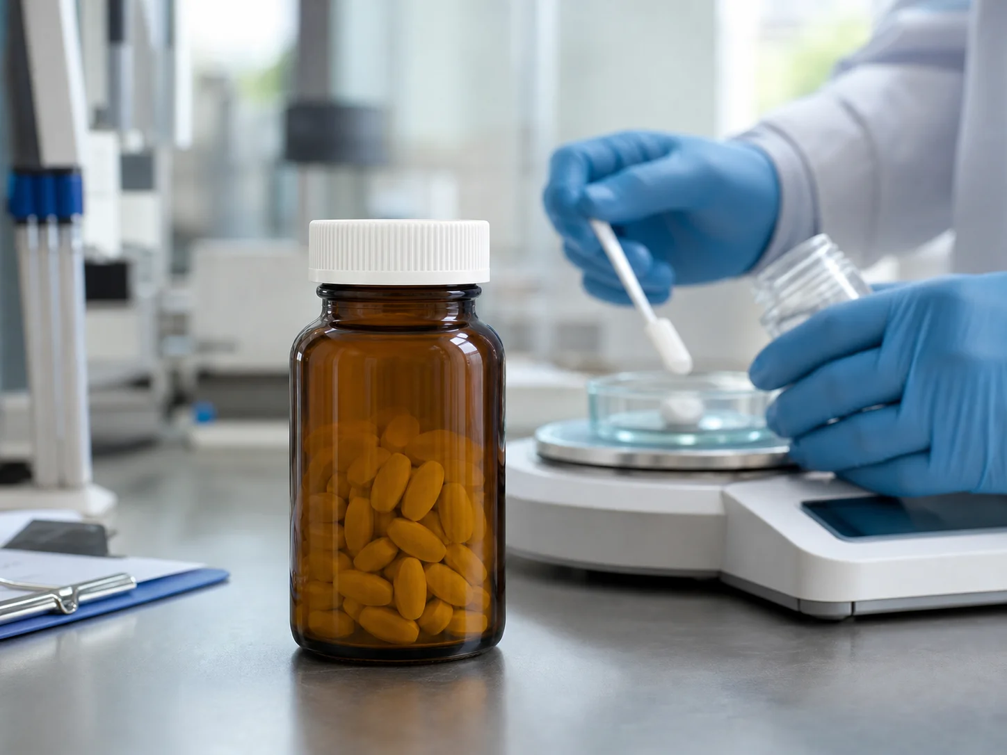 Illustration d’utilisation de Flacon de vitamines