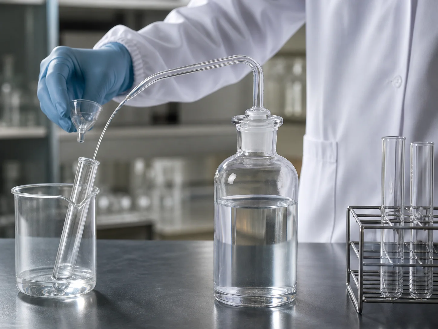 Illustration d’utilisation de Pissette en verre