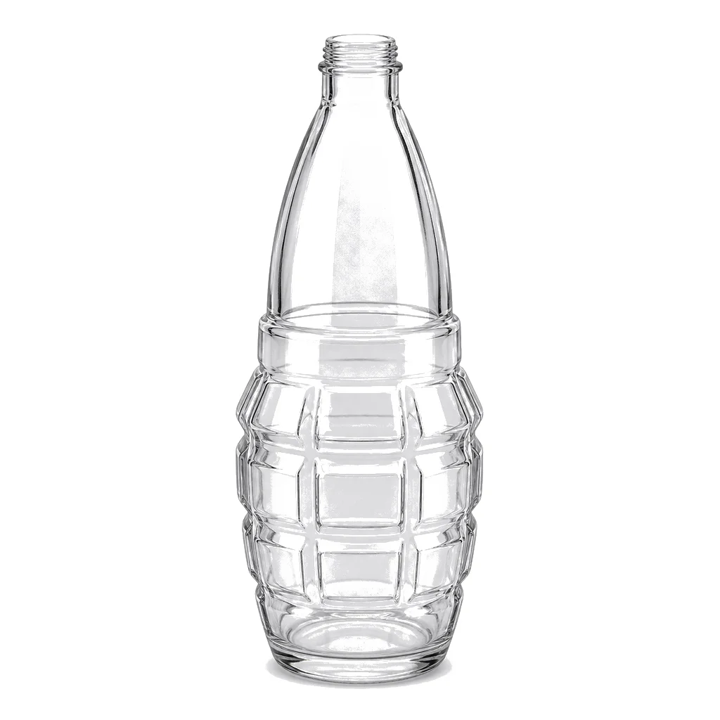 Bouteille fantaisie en forme de balle ou de grenade