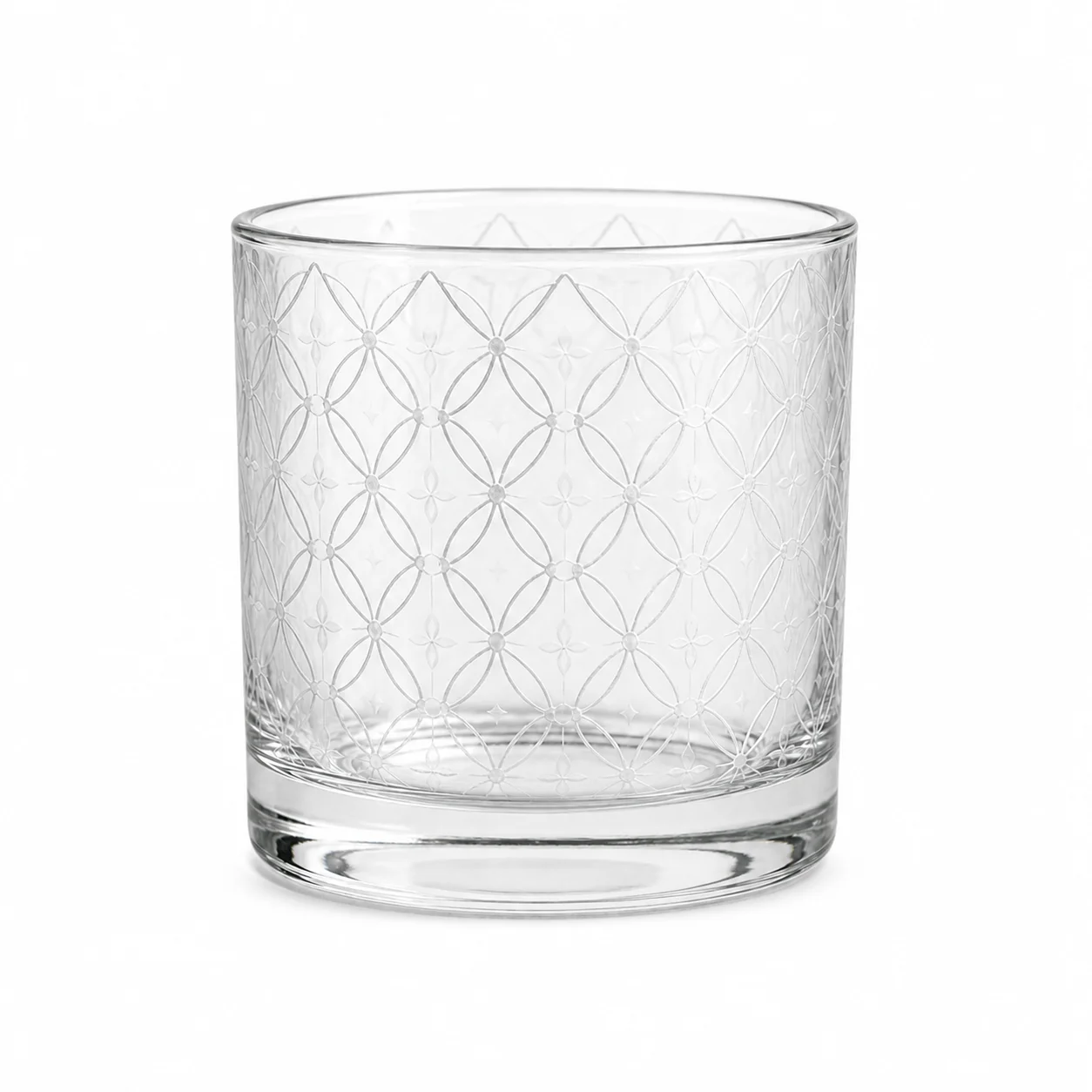 Récipient à bougie à motif gravé