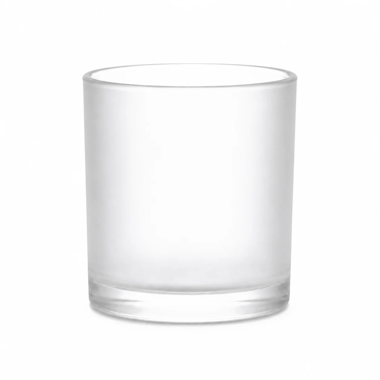 Pot à bougie en verre dépoli