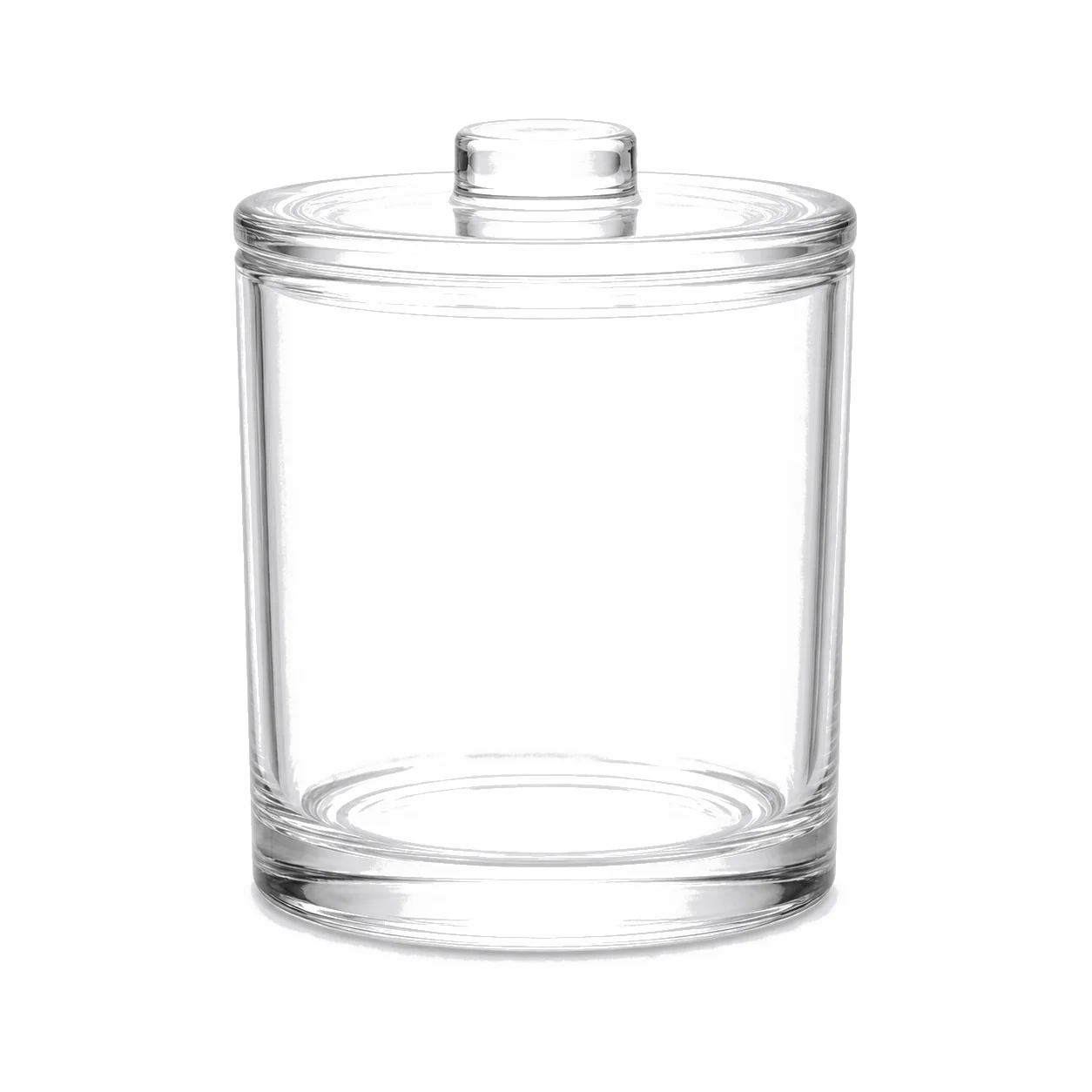 Pot à bougie avec couvercle en verre