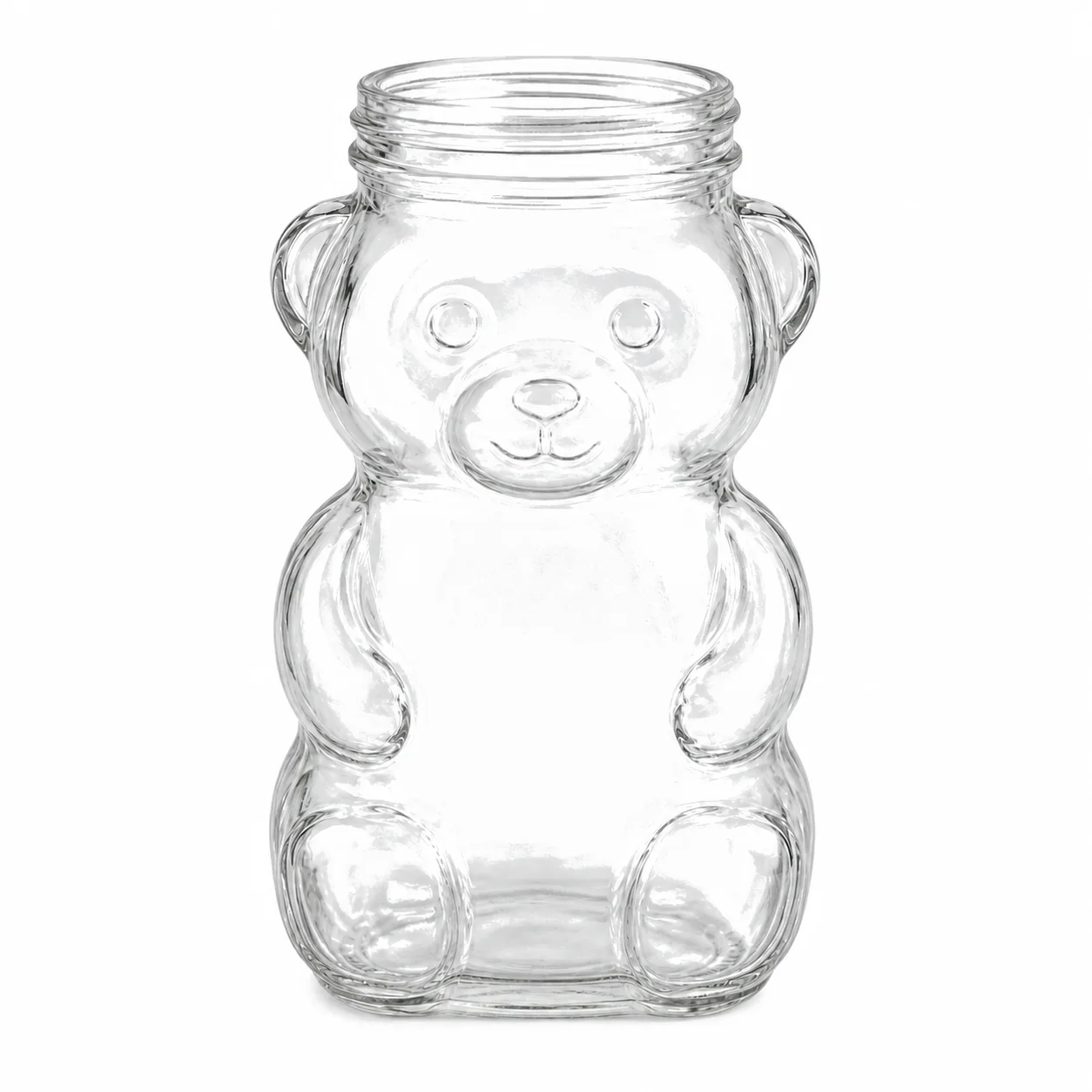 Pot en verre en forme d’ourson pour miel